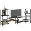 Image de vidaXL Meuble TV, Armoire de Télévision avec Étagères, Meuble Télé avec Rangement Salon Salle de Séjour, Moderne, Chêne Fumé 842483