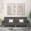 Image de vidaXL Canapé-lit à 2 places gris foncé tissu
