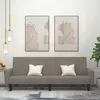 Image de vidaXL Canapé-lit à 2 places gris clair velours