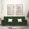 Image de vidaXL Canapé-lit à 2 places vert foncé velours