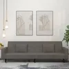 Image de vidaXL Canapé-lit à 2 places avec deux oreillers Gris foncé Velours