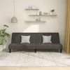 Image de vidaXL Canapé-lit à 2 places gris foncé velours