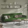 Image de vidaXL Canapé-lit à 2 places vert foncé velours