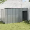 Image de Vidaxl Bouddha Pour Chien, Avec Toit, Anthracite, 196X91X110 Cm, Acier
