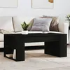 Image de vidaXL Table Basse, Table d'Appoint avec Rangement, Bout de Canapé, Meuble de Salon Salle de Séjour, Moderne, Noir Bois 831854