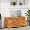 Image de Boîte de rangement de jardin persiennes 113x50x56cm bois acacia