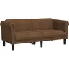 Image de Canape droit vidaxl 2 places en simili-cuir marron 77 x 182 x 74 cm