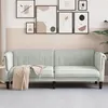 Image de vidaXL Canapé à 3 places gris clair velours372585
