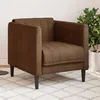 Image de Fauteuil marron similicuir daim