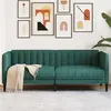 Image de Canape droit vidaxl 2 places en tissu vert 76.5 x 176 x 74.5 cm