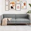 Image de vidaXL Canapé à 3 places gris clair tissu