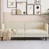 Image de vidaXL Canapé à 3 places crème tissu