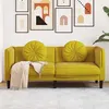 Image de Canape droit vidaxl 2 places en velours jaune 77 x 173.5 x 70 cm