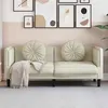 Image de Canape droit vidaxl 2 places en velours beige 77 x 173.5 x 70 cm
