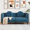Image de Canape droit vidaxl 2 places en velours bleu 77 x 173.5 x 70 cm