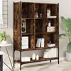 Image de vidaXL Bibliothèque chêne fumé 102x30x141,5 cm bois d'ingénierie3214331