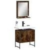 Image de vidaXL Ensemble d'Armoires de Salle de Bain 2 pcs, Meuble-lavabo avec Étagère et Miroir, Armoire de Rangement de Toilette, 3214336