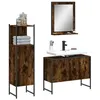 Image de vidaXL Ensemble d'Armoires de Salle de Bain 3 pcs, Armoires de Lavabo avec Miroir, Placards de Rangement Toilette Intérieur, 3214351