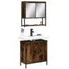 Image de Ensemble de meubles de salle de bain 2 pcs Chêne fumé