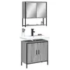 Image de vidaXL Ensemble de Meubles de Salle de Bain 2 pcs, Armoires à Miroir avec Rangement, Organisateur de Toilette, Moderne, 3214663