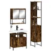 Image de Ensemble de meubles de salle de bain 3 pcs Chêne fumé