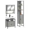 Image de vidaXL Ensemble de Meubles de Salle de Bain 3 pcs, Armoires de Lavabo avec Miroir, Placards de Rangement Toilette, Moderne, 3214678