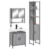 Image de vidaXL Ensemble de Meubles de Salle de Bain 3 pcs, Armoires de Lavabo avec Miroir, Placards de Rangement Toilette, Moderne, 3214683