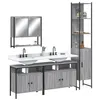 Image de vidaXL Ensemble de Meubles de Salle de Bain 4 pcs, Armoires de Lavabo avec Miroir, Placards de Rangement Toilette, Moderne, 3214688