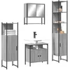 Image de vidaXL Ensemble de Meubles de Salle de Bain 4 pcs, Armoires de Lavabo avec Miroir, Placards de Rangement Toilette, Moderne, 3214708