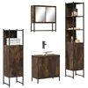 Image de Ensemble de meubles de salle de bain 4 pcs Chêne fumé Bois