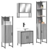 Image de vidaXL Ensemble de Meubles de Salle de Bain 4 pcs, Armoires de Lavabo avec Miroir, Placards de Rangement Toilette, Moderne, 3214713