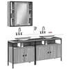Image de vidaXL Ensemble de Meubles de Salle de Bain 3 pcs, Armoires de Lavabo avec Miroir, Placards de Rangement Toilette, Moderne, 3214728