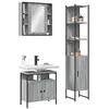 Image de vidaXL Ensemble de Meubles de Salle de Bain 3 pcs, Armoires de Lavabo avec Miroir, Placards de Rangement Toilette, 3214738
