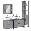 Image de vidaXL Ensemble de Meubles de Salle de Bain 4 pcs, Armoires de Lavabo avec Miroir, Placards de Rangement Toilette, 3214753