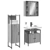 Image de vidaXL Ensemble d'Armoires de Salle de Bain 3 pcs, Placard avec Miroir, Meuble de Toilette avec Pieds Réglables, Industriel, 3214758