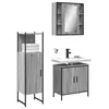 Image de vidaXL Ensemble d'Armoires de Salle de Bain 3 pcs, Placard avec Miroir, Meuble de Toilette avec Pieds Réglables, Industriel, 3214763