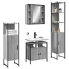 Image de vidaXL Ensemble d'Armoires de Salle de Bain 4 pcs, Placard avec Miroir, Meuble de Toilette avec Pieds Réglables, Industriel, 3214768