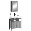 Image de vidaXL Ensemble de meubles de salle de bain 2 pcs Sonoma gris, armoire de salle de bain, armoire de bain, meuble-lavabo de 3214778