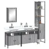 Image de vidaXL Ensemble de meubles de salle de bain 4 pcs Sonoma gris, armoire de salle de bain, armoire de bain, meuble-lavabo de 3214808