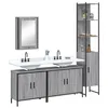 Image de vidaXL Ensemble de meubles de salle de bain 4 pcs Sonoma gris, armoire de salle de bain, armoire de bain, meuble-lavabo de 3214813