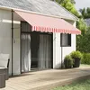 Image de Tissu de remplacement pour auvent rayures rouges et blanches