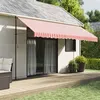 Image de vidaXL Vervangingsdoek voor luifel gestreept 4,5x3,5 m rood en wit367719