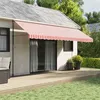 Image de vidaXL Vervangingsdoek voor luifel gestreept 5x3,5 m rood en wit367721