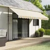 Image de vidaXL Tissu de Remplacement pour Auvent, Voile d’Ombrage Imperméable, Toile de Store Jardin Patio Terrasse, Rayures Multicolores 4x3 m