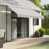 Image de Tissu de remplacement de cantonnière d’auvent anthracite blanc