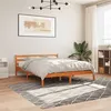 Image de vidaXL Cadre de Lit, Lit Double avec Sommier à Lattes, Lit Adulte, Meuble de Chambre à Coucher, Moderne, Cire Marron 200x200 844149