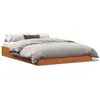 Image de vidaXL Cadre de lit cire marron 160x200 cm bois de pin massif 844816