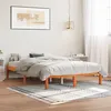 Image de Cadre de lit sans matelas cire marron 120x200cm bois pin massif