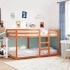 Image de Lit superposé sans matelas cire marron 90x200 cm pin massif