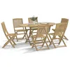 Image de Chaises de jardin pliantes lot de 6 48,5x57x90 cm bois d acacia